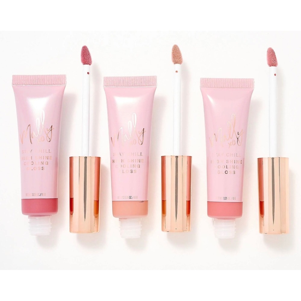 Mally Beauty Stay Chill High-Shine Cooling Gloss Trio – 3 Shades BNIB